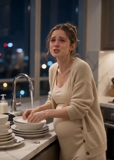 A PREGNANT WIFE WAS CRYING AT THE SINK… WHILE THREE WOMEN LAUGHED LIKE HER PAIN WAS ENTERTAINMENT.