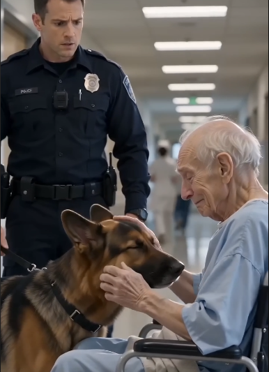 A K-9 DOG STOPPED IN A HOSPITAL HALLWAY… AND FOUND THE ONE MAN WHO STILL REMEMBERED HIS REAL NAME.