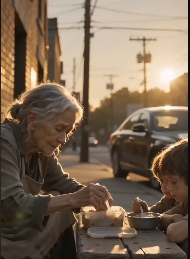 THE MILLIONAIRE STOPPED FOR AN ELDERLY WOMAN FEEDING TWO HUNGRY CHILDREN—THEN DISCOVERED SOMEONE HAD STOLEN HER ENTIRE LIFE.