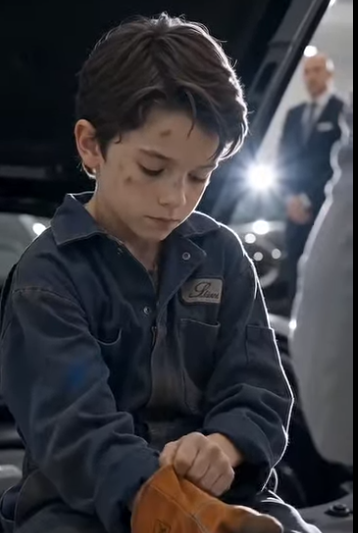 THEY LAUGHED AT THE GREASY LITTLE BOY IN A SUPERCAR SHOWROOM… UNTIL HE STARTED THE ENGINE NO ONE ELSE COULD FIX.