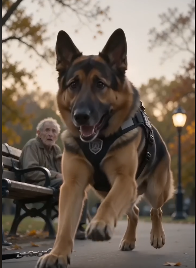 THE POLICE DOG CHARGED AT A LONELY OLD MAN—THEN RECOGNIZED THE ONE PERSON WHO HAD NEVER STOPPED WAITING FOR HIM.